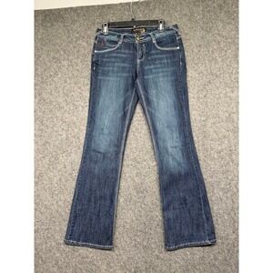 Kouture by Kimora Womens‎ Dark Wash Bootcut Embroidered Denim Jeans Size S